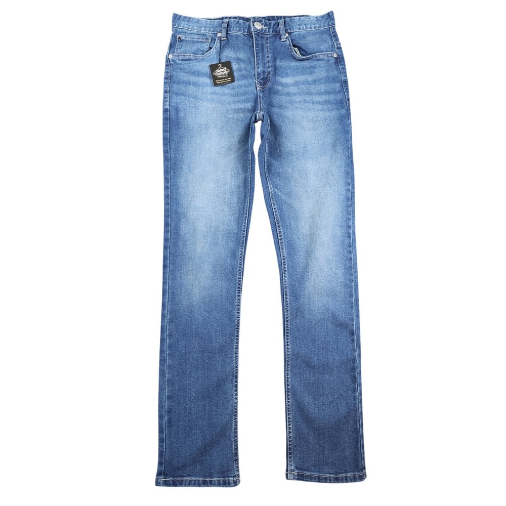 Calvin Klein Jeans Skinny Boys 20 Blue Cotton Blend Stretch Denim Casual